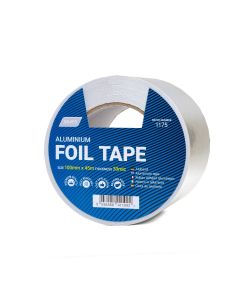 Premium 100mm Aluminium Foil Tape (CFOIL100) from C-Tie. This self-adhesive, acrylic-backed tape features durable 30-micron aluminium foil for superior joints, ducts, and HVAC system sealing. It protects against moisture, dust, and corrosion. It has high 