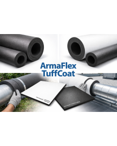 Armaflex Tuffcoat Class O Continuous Insulation Roll (Non‑Adhesive) – 13 mm – 1 m × 8 m – Black or White