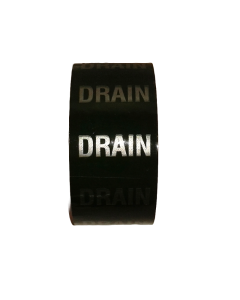 Drain Pipe identification self adhesive tape for marking and labelling pipework