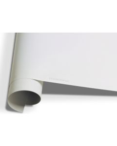 A roll of white Isogenopak® PVC film is partially unrolled. The product name "ISOGENOPAK" is printed on the edge against a plain white background with a shadow effect.