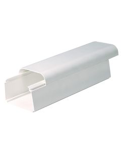 White Plastic Trunking Box 80mm x  60mm x 2m Long DUE80 Box of 8