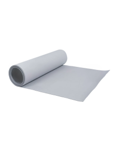 ACH-R20/1-07-GY Arma-Chek R 1mm grey CSM covering sheet roll, partially unrolled on a white background, showcasing flexible polymeric material for industrial insulation protection.