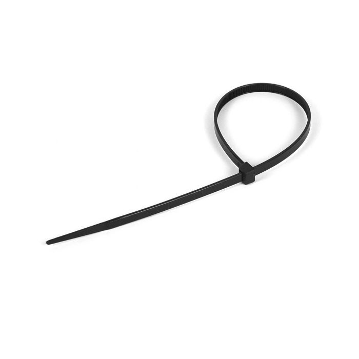 Cable Ties Nylon 200 x 4.8mm Black Bag of 100 Plastic