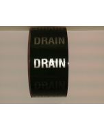Drain Pipe identification self adhesive tape for marking and labelling pipework