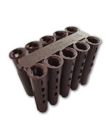 Brown Plastic Wall Plug 7mm Pack of 100