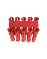 Red Plastic Wall Plug 5mm Box of 100