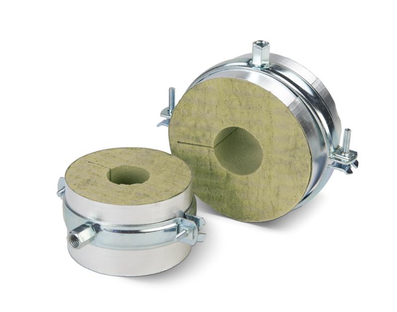 Rockwool Rocklap Pipe Supports, Suits 21mm Pipe, 30mm Thick, 80mm Long, Foil-Faced Rockwool Rocklap Pipe Supports, Suits 21mm Pipe, 30mm Thick, 80mm Long, Foil-Faced