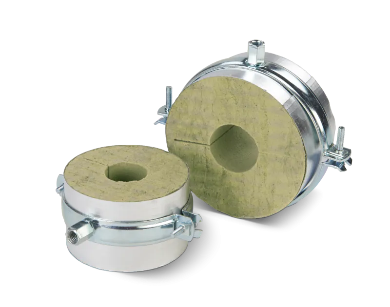 Rockwool Rocklap Pipe Supports, Suits 34mm Pipe, 20mm Thick, 80mm Long, Foil-Faced Rockwool Rocklap Pipe Supports, Suits 34mm Pipe, 20mm Thick, 80mm Long, Foil-Faced