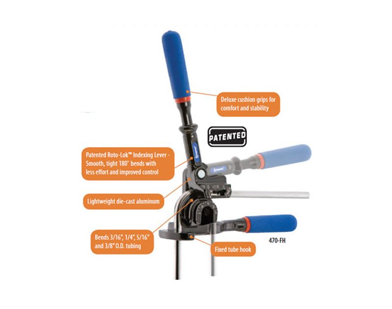 Imperial 470-Fh Triple Head 180 Degree Copper Tube Pipe Bender With RotoLok Q045 Imperial 470-Fh Triple Head 180 Degree Copper Tube Pipe Bender With RotoLok Q045