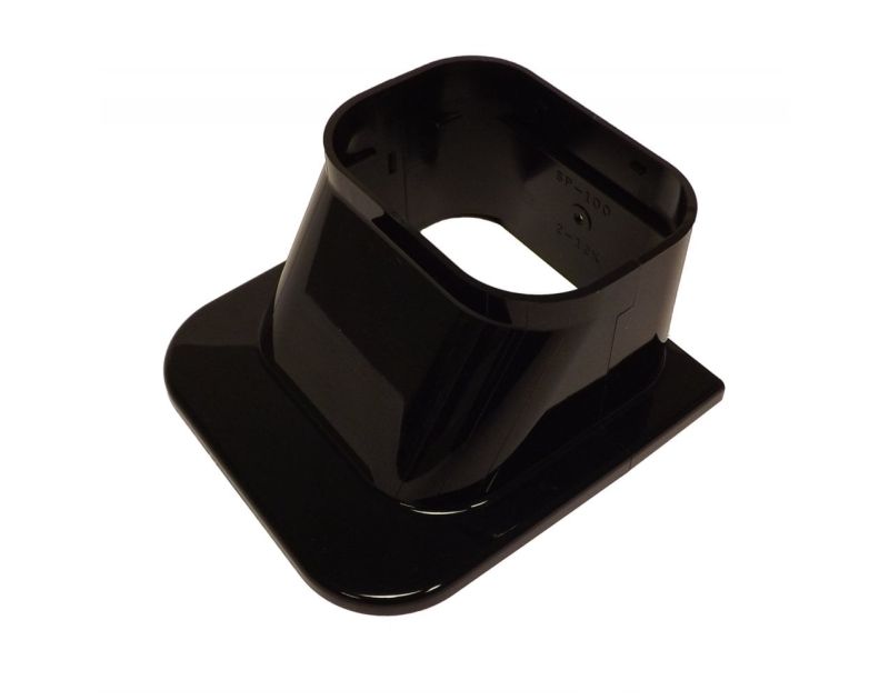 Inaba 100mm Trunking Flat Rosette Black Inaba 100mm Trunking Flat Rosette Black
