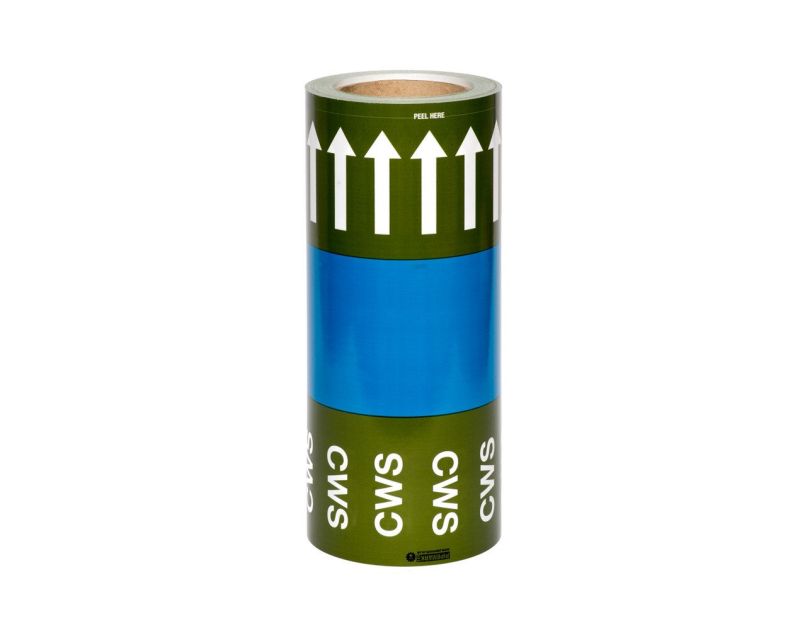 Pipe Identification Banding ID Tape UK-Cold Water Supply Pipe Identification Banding ID Tape UK-Cold Water Supply