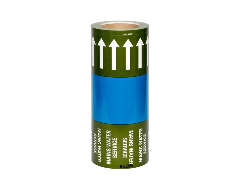 Pipe Identification Banding ID Tape UK-Mains Water Service Pipe Identification Banding ID Tape UK-Mains Water Service