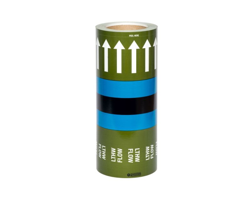 Pipe Identification Banding ID Tape UK-Low Temperature Hot Water Flow Pipe Identification Banding ID Tape UK-Low Temperature Hot Water Flow