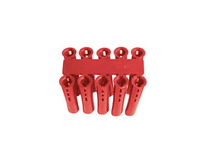 Red Plastic Wall Plug 5mm Box of 100