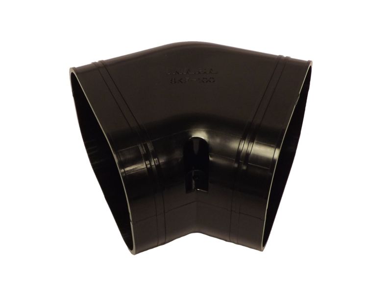 100mm 45 degree Flat Bend Slimduct Trunking Black 100mm 45 degree Flat Bend Slimduct Trunking Black
