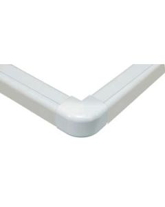 White Plastic Trunking Sauermann 80 x 60 External Elbow